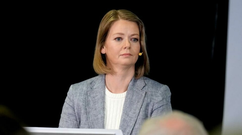 Sentralbanksjef Ida Wolden Bache presenterte rentebeslutningen for august under Arendalsuka sist torsdag. Foto: Heiko Junge / NTB