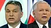 FÅR DE TRUMP-støtte?: Ungarns Victor Orban og Polens Jaroslaw Kaczynski kritiseres for å ta Europa i autoritær retning. Foto: NTB scanpix