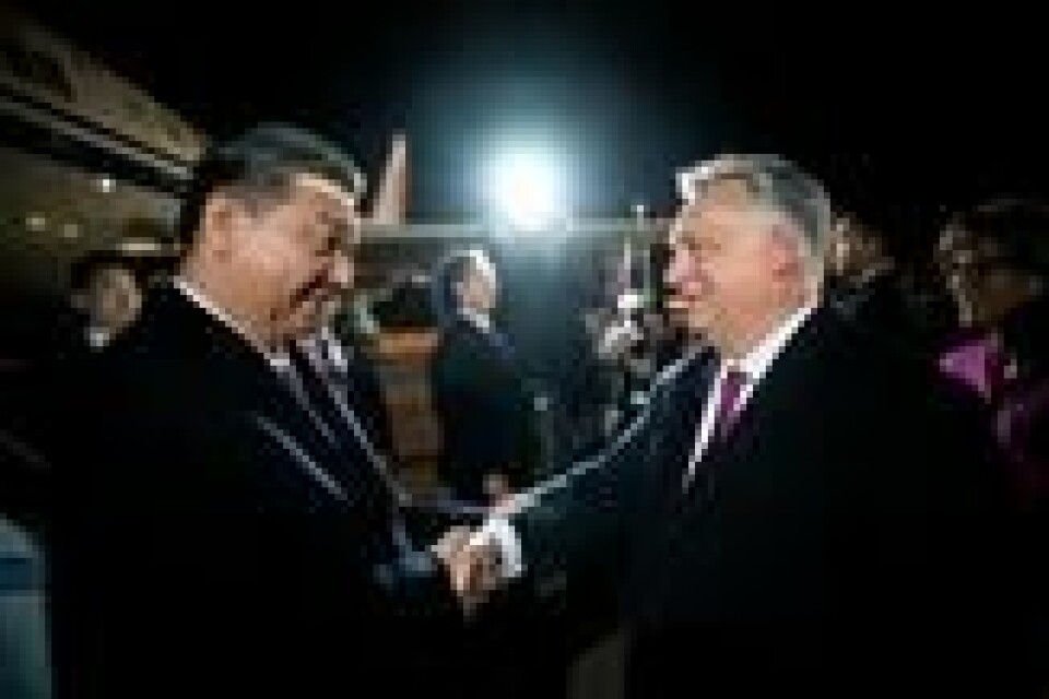 Statsminister Viktor Orban ønsket Kinas president Xi Jinping velkommen til Budapest i mai. Foto: Ungarske myndigheter / MTI / AP / NTB Statsminister Viktor Orban ønsket Kinas president Xi Jinping velkommen til Budapest i mai. Foto: Ungarske myndigheter / MTI / AP / NTB Foto: NTB