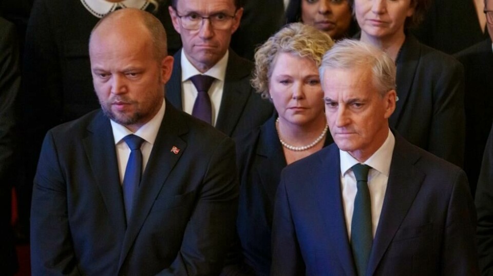 Statsminister Jonas Gahr Støre og hans Regjering under den høytidelige åpningen av det 169. storting.