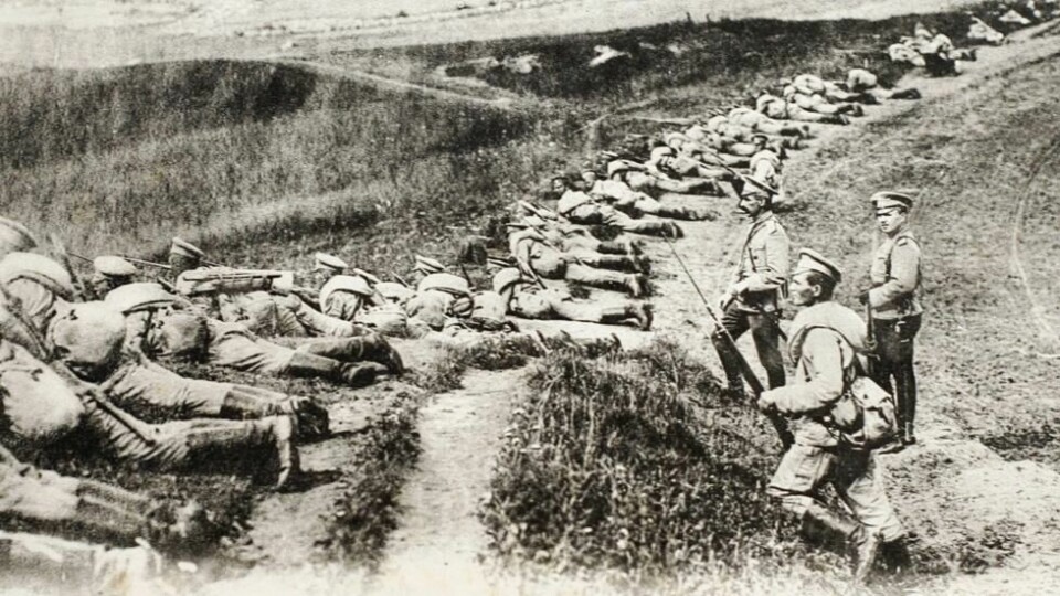 Russiske soldater ved Øst-Preussen-fronten Russiske soldater ved Øst-Preussen-fronten Foto: Historial de Péronne / AFP / NTB