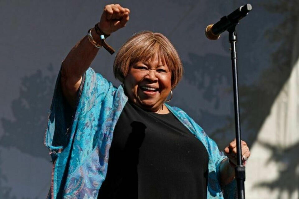 Mavis Staples på bluegrassfestival i fjor. 2. august kan legenden oppleves på Notodden.