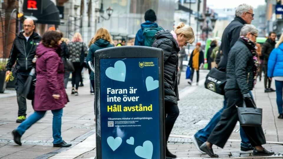 I Stockholm er det langt færre restriksjoner enn i Oslo. Likevel er smittesituasjonen like høy i den norske hovedstaden. Det mener svenske leger er alarmerende. I Stockholm er det langt færre restriksjoner enn i Oslo. Likevel er smittesituasjonen like høy i den norske hovedstaden. Det mener svenske leger er alarmerende. Foto: TT