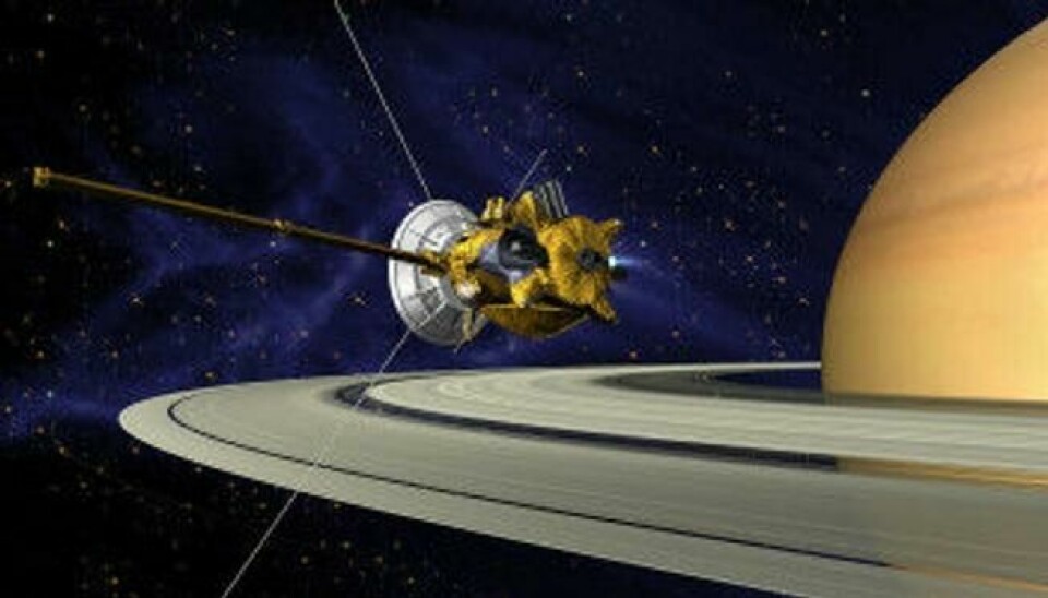 Sonden Cassini, slik NASA så den for seg rundt Saturn. Foto: NASA / JPL-Caltech Sonden Cassini, slik NASA så den for seg rundt Saturn. Foto: NASA / JPL-Caltech