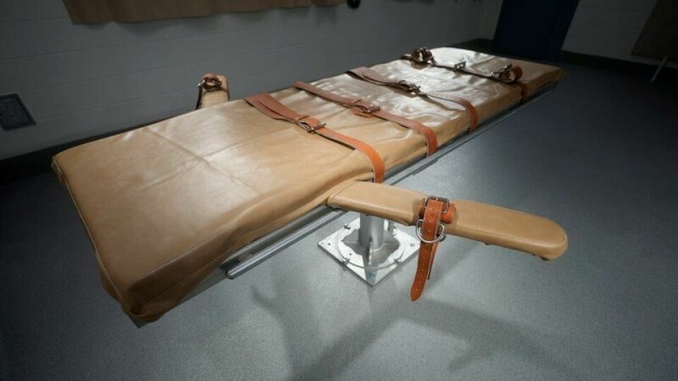 Bordet på Utah State Correctional Facility der 48-årige Taberon Honie ble henrettet med giftsprøyte i august i fjor.