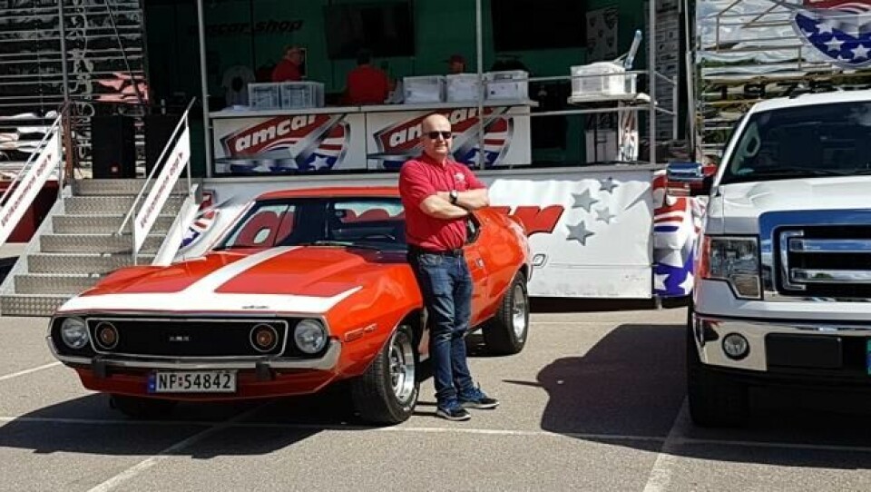 Landsem er redaktør for AMCAR, og har blant annet en 1974 AMC Javelin AMX med 401 V8 Landsem er redaktør for AMCAR, og har blant annet en 1974 AMC Javelin AMX med 401 V8 Foto: Privat
