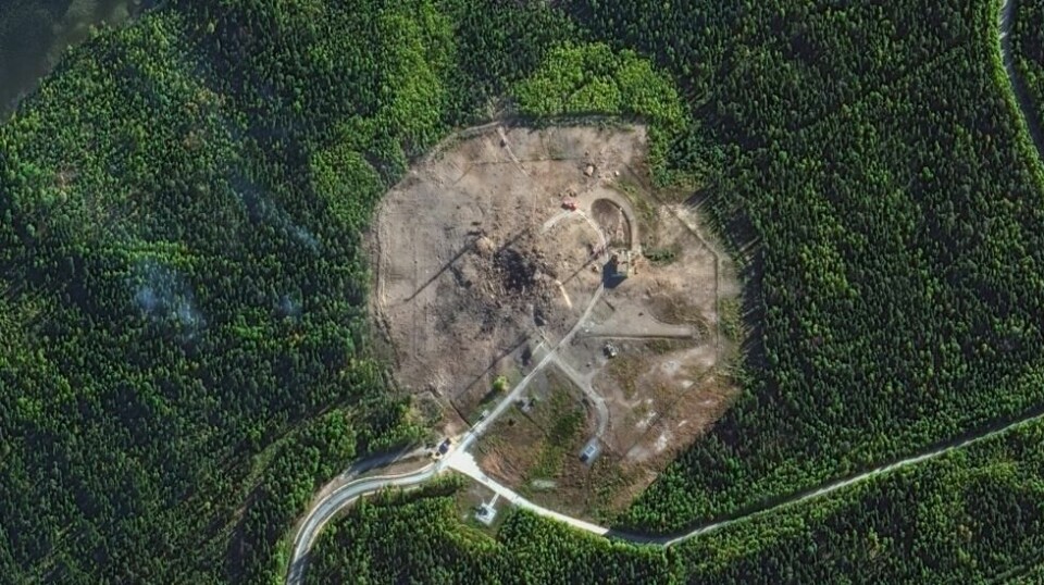 Satellittbilde av oppskytningsstedet.