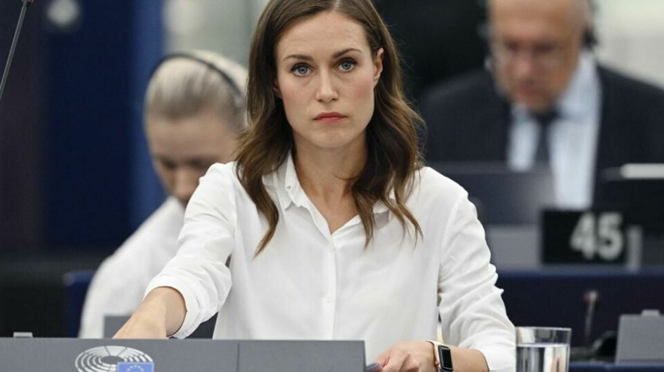 Den finske statsministeren Sanna Marin gikk hardt ut mot Russland i sin tale til Europaparlamentet.