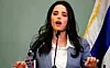 Justisminister i Israel, Ayelet Shaked, på talerstolen i Knesset 19. november. Foto: Thomas Coex / AFP