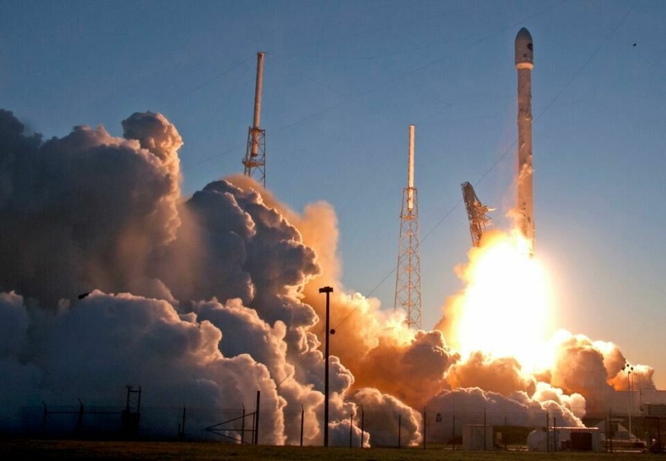 Falcon 9-raketten ble skutt opp med klimasatellitten Deep Space Climate Observatory (DSCOVR) 11. februar 2015. Nå er trinn to av raketten på vei mot kollisjon med månen. Falcon 9-raketten ble skutt opp med klimasatellitten Deep Space Climate Observatory (DSCOVR) 11. februar 2015. Nå er trinn to av raketten på vei mot kollisjon med månen. Foto: John Raoux / AP