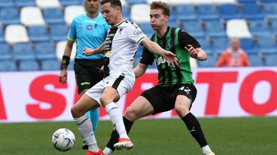 Kristian Thorstvedt scoret mot Fiorentina. Foto: Gianni Santandrea / LaPresse via AP / NTB.