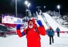 En glad og stolt Alexander Stöckl i normalbakken under vinter-OL i Pyeongchang. Norge tok sølv og henholdsvis sølv og bronse. Foto: Terje Pedersen / NTB scanpix