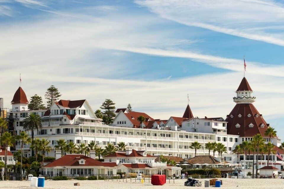 Hotel del Coronado i San Diego hjemsøkes angivelig av en kvinne som begikk selvmord på hotellrommet sitt i 1892. Hotel del Coronado i San Diego hjemsøkes angivelig av en kvinne som begikk selvmord på hotellrommet sitt i 1892. Foto: Kate Scott / Shutterstock / NTB