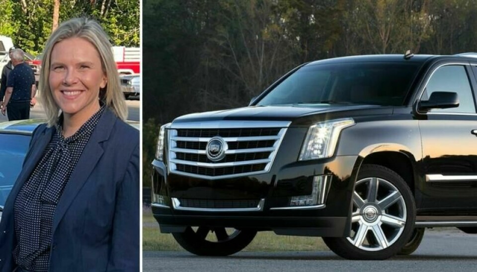 Sylvi Listhaug og mannen har kjøpt seg ny familiebil, en brukt Cadillac Escalade med diger V8-motor.