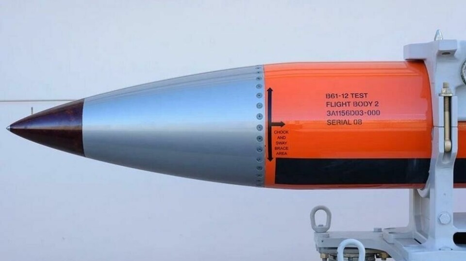 I uttalelsen fra det amerikanske forsvarsdepartementet bekreftes det at USA utvikler den nye generasjons atombomben B61-13. (Foto: Pentagon)