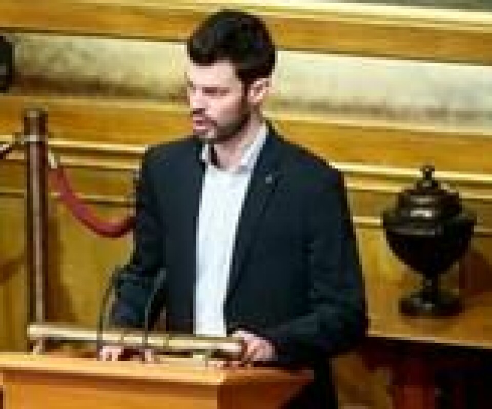 LIBYA-ETTERSPILL: Partileder i Rødt, Bjørnar Moxnes i Stortinget 8. januar under behandlingen av rapporten fra Libya-utvalget, LIBYA-ETTERSPILL: Partileder i Rødt, Bjørnar Moxnes i Stortinget 8. januar under behandlingen av rapporten fra Libya-utvalget, Foto: Lise Åserud / NTB scanpix