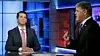 Donald Trump jr. forklarer seg til familiens favorit-tv-vert Sean Hannity i hans program på Fox om det famøse møtet med den russiske advokaten i juni 2016 etter at det ble avslørt. Foto: Richard Drew / AP