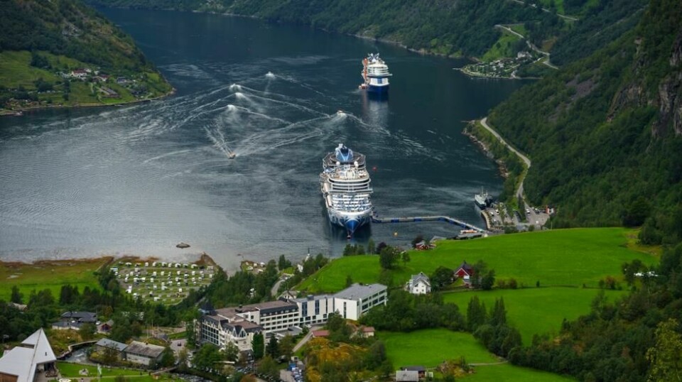 Geiranger er et populært mål for turister. Til helgen snus bygda på hodet når de er vertskap for prinsessebryllupet. Foto: Cornelius Poppe / NTB