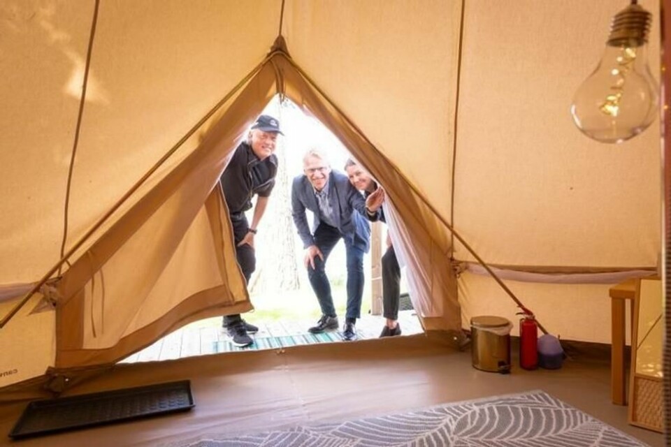 Glamping er kommet til Jevnaker. Glamping er kommet til Jevnaker. Foto: Andreas Klemsdal / Finansavisen