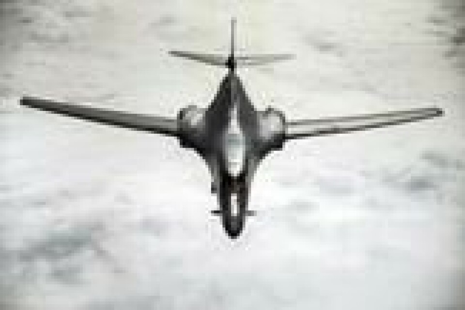 Amerikansk B-1B Lancer over Øst-Kinahavet 9. januar. NTB Scanpix/AFP. Amerikansk B-1B Lancer over Øst-Kinahavet 9. januar. NTB Scanpix/AFP.