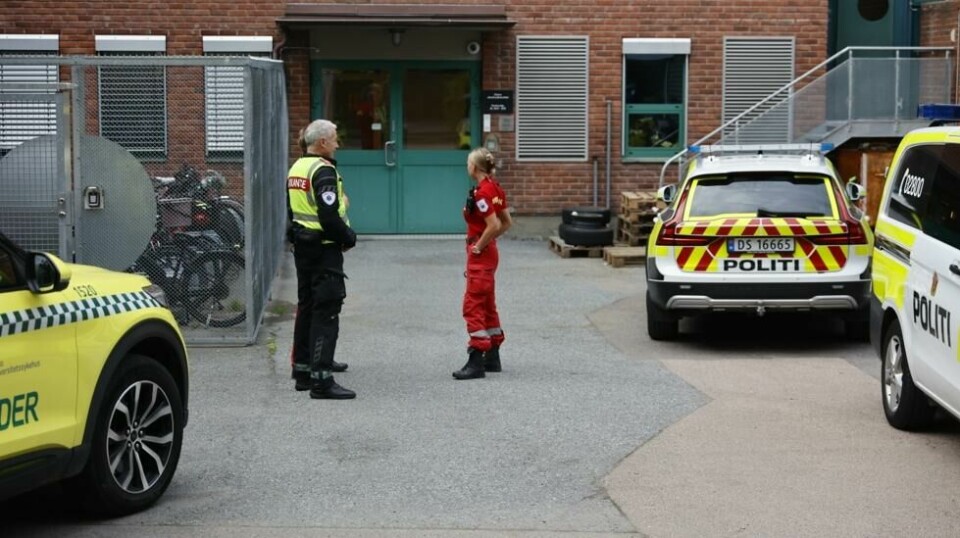 Én person ble lettere skadd og én person ble alvorlig skadd etter en voldshendelse med kniv i en bygning tilhørende UiO på Majorstuen. Foto: Frederik Ringnes / NTB