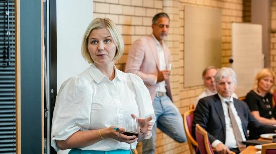 Venstre-leder Guri Melby, stortingsrepresentant Ola Elvestuen og andre nestleder Abid Raja inviterte til tapas og uformell prat om valgkampen 2025 på Stortinget onsdag. Foto: Cornelius Poppe / NTB