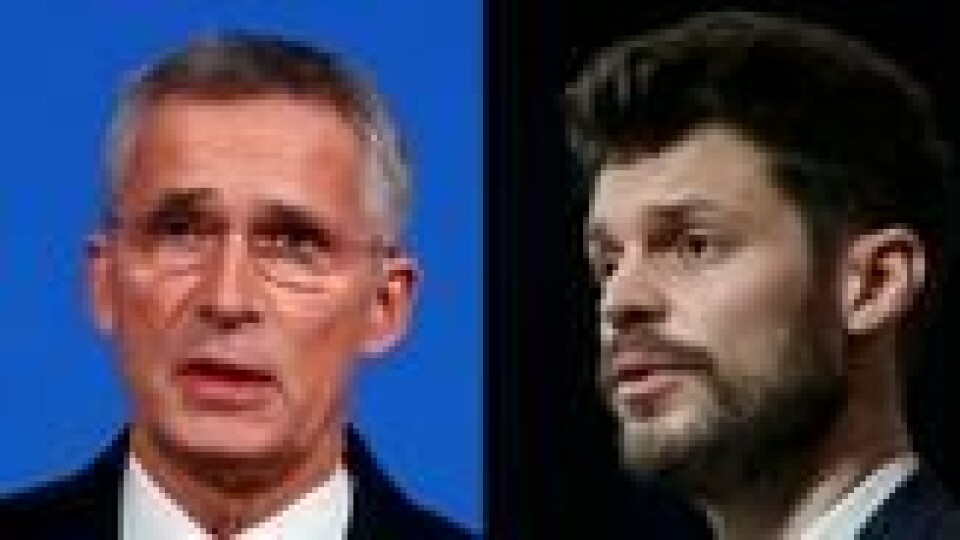 NATOs generalsekretær Jens Stoltenberg og Rødt-leder Bjørnar Moxnes. NATOs generalsekretær Jens Stoltenberg og Rødt-leder Bjørnar Moxnes. Foto: NTB scanpix