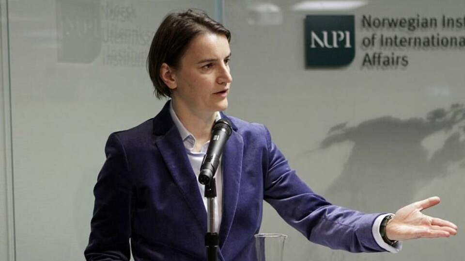 URETTEN: – Det er greit med dommene som har falt mot krigsforbrytere i Jugoslavia, sier Serbias statsminister Ana Brnabić. Men hvor blir det av rettssakene mot alle som begikk kriminalitet mot serbere? undres hun.