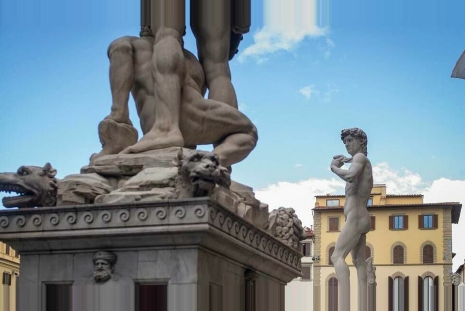 Michelangelos David er et landemerke på Piazza della Signoria. Michelangelos David er et landemerke på Piazza della Signoria. Foto: Bjørn Moholdt / Kapital Reise