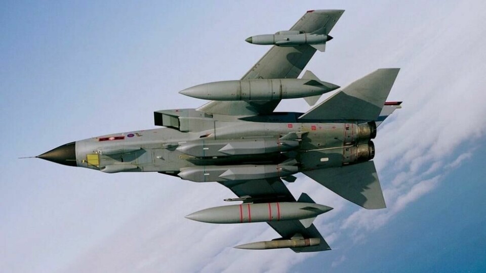 Et RAF Tornado GR4-fly med Storm Shadow-missiler. Et RAF Tornado GR4-fly med Storm Shadow-missiler. Foto: Det britiske forsvarsdepartementet