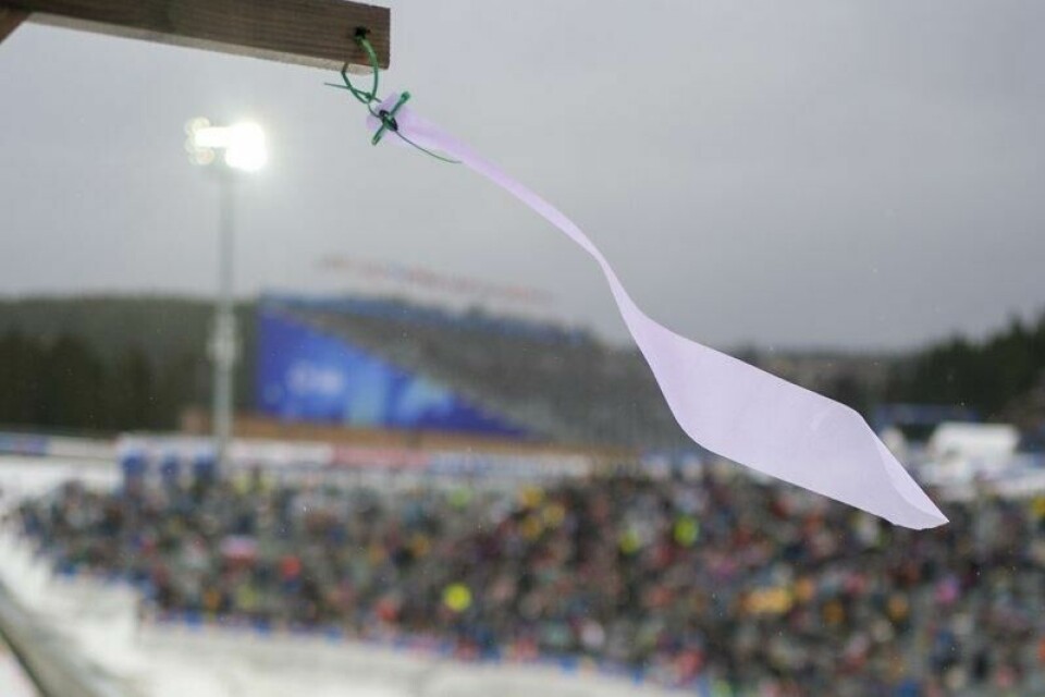 Det er sterke vindkast i Ski-VM i Trondheim torsdag.