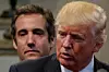 Michael Cohen (i bakgrunnen) hevder at hans tidligere sjef Donald Trump ba ham om å utføre betalingen av hysj-pengene. Foto: Jonathan Ernst / Reuters