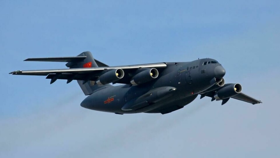 Det kinesiske transportflyet Y-20 kan også benyttes som tankfly. Foto: AP / NTB Det kinesiske transportflyet Y-20 kan også benyttes som tankfly. Foto: AP / NTB