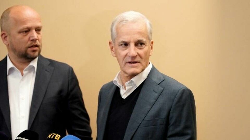 Statsminister og Ap-leder Jonas Gahr Støre og finansminister og Sp-leder Trygve Slagsvold Vedum er gode venner i regjering, men partiene er uenige om strømpolitikken.