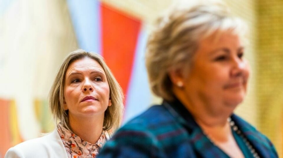 Nettavisens seneste måling viser at Høyre og Frp ikke er langt unna å ha nok mandater for å få flertall. Hvis de samarbeider med KrF eller Venstre, er de sikret flertall. Foto: Håkon Mosvold Larsen / NTB