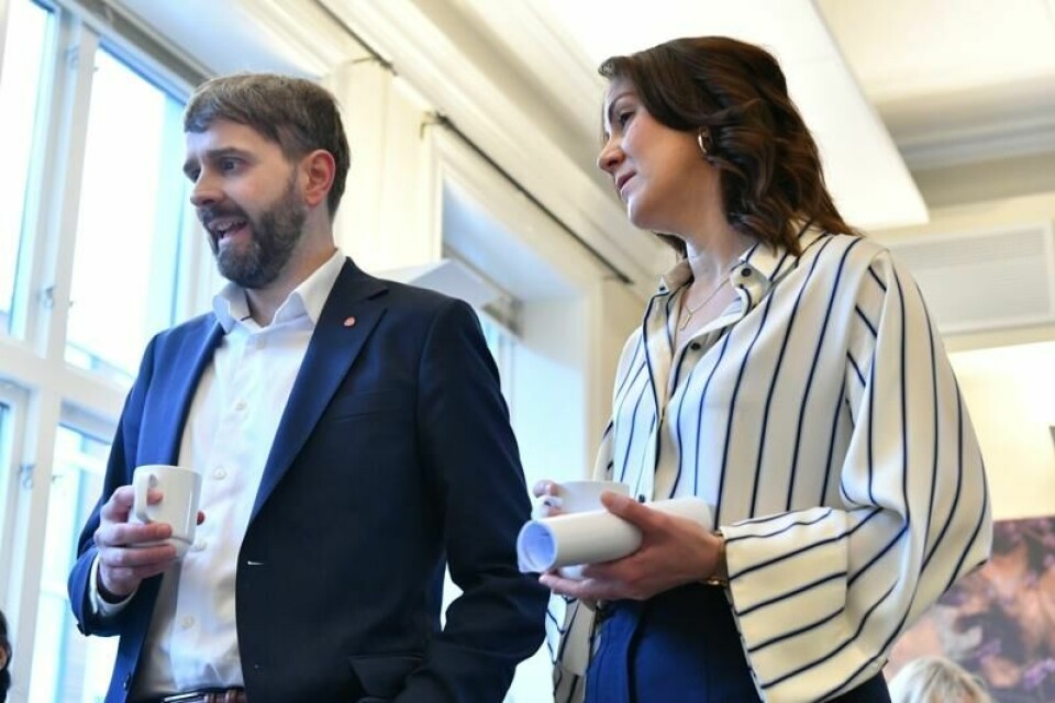 Helse- og omsorgsminister Jan Christian Vestre (Ap) og arbeids- og inkluderingsminister Tonje Brenna (Ap) besøkte onsdag Fontenehuset i Oslo.