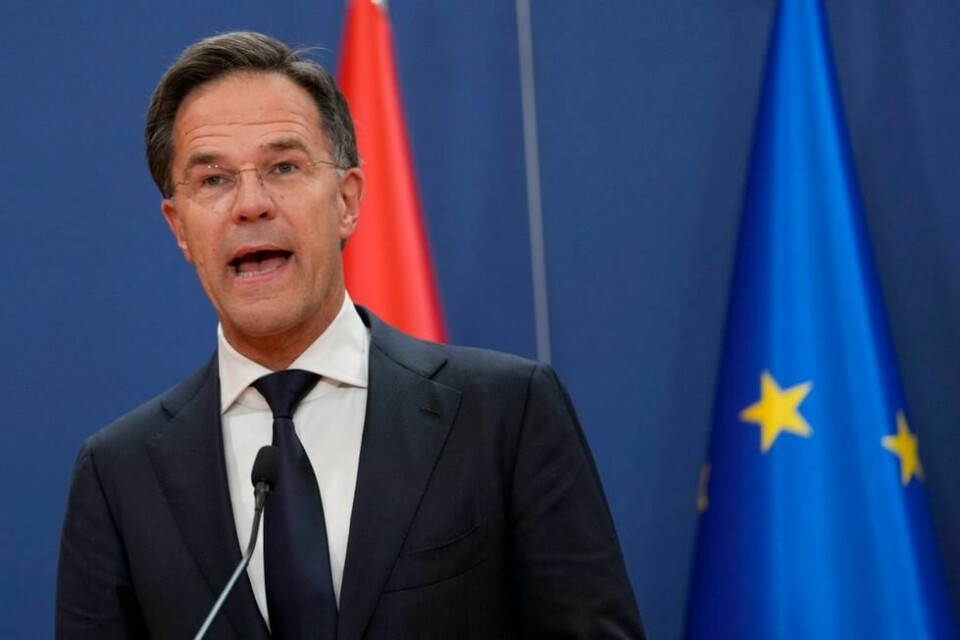 Nederlands statsminister Mark Ruttes regjering har kollapset, og det går dermed mot nyvalg til høsten. Nederlands statsminister Mark Ruttes regjering har kollapset, og det går dermed mot nyvalg til høsten. Foto: Darko Vojinovic / AP / NTB / NTB
