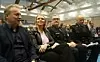Byrådsleder Raymond Johansen (Ap), justisminister Sylvi Listhaug (Frp), Oslos politimester Hans Sverre Sjøvold og leder for enhet øst i oslopolitiet, John Roger Lund, Foto: Mads Fremstad / ABC Nyheter