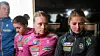 Langrennsløperne Heidi Weng, Ragnhild Haga og Ingvild Flugstad Østberg var lei seg da de kommenterte dødsfallet til Ida Eide under en kort pressekonferanse i Livigno mandag. Foto: Heiko Junge / NTB scanpix