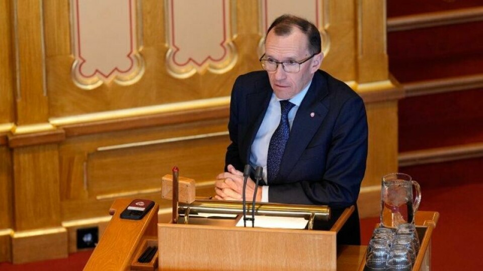 Utenriksminister Espen Barth Eide (Ap) under den muntlige spørretimen i Stortinget.