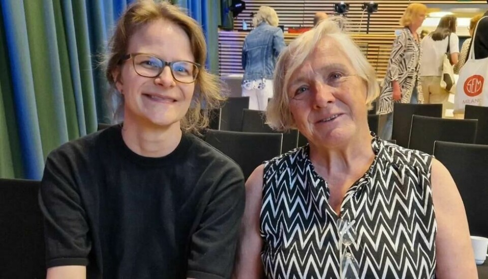 Janicke Kaasa (til venstre) og Cecilie Naper innledet på seminar om Margit Sandemos forfatterskap i mai 2024. Janicke Kaasa (til venstre) og Cecilie Naper innledet på seminar om Margit Sandemos forfatterskap i mai 2024. Foto: Nina Kristiansen