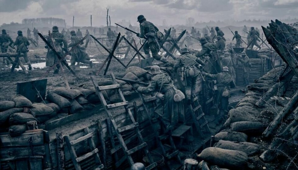 Scene fra filmen «Intet nytt fra Vestfronten» (2022). Scene fra filmen «Intet nytt fra Vestfronten» (2022). Foto: Netflix