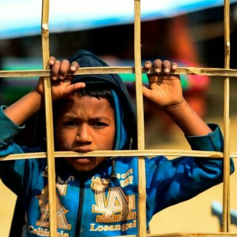 En rohingya-gutt ved flyktningleiren Kutupalong i Bangladesh, 25. janaur 2018. Scanpix/AFP. En rohingya-gutt ved flyktningleiren Kutupalong i Bangladesh, 25. janaur 2018. Scanpix/AFP.