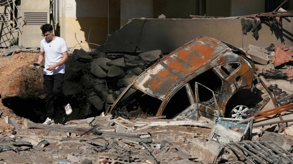 De sørlige forstedene i Beirut er blitt utsatt for israelske luftangrep de siste dagene. Foto: Hassan Ammar / AP / NTB