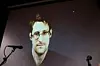 NSA-varsleren Edward Snowden på link fra Moskva til Litteraturhuset i Oslo i fjor. Snowden har søkt tilflukt i Russland etter å ha avslørt amerikanske overvåkingsprogram for media i 2013. Foto: Berit Roald / NTB scanpix