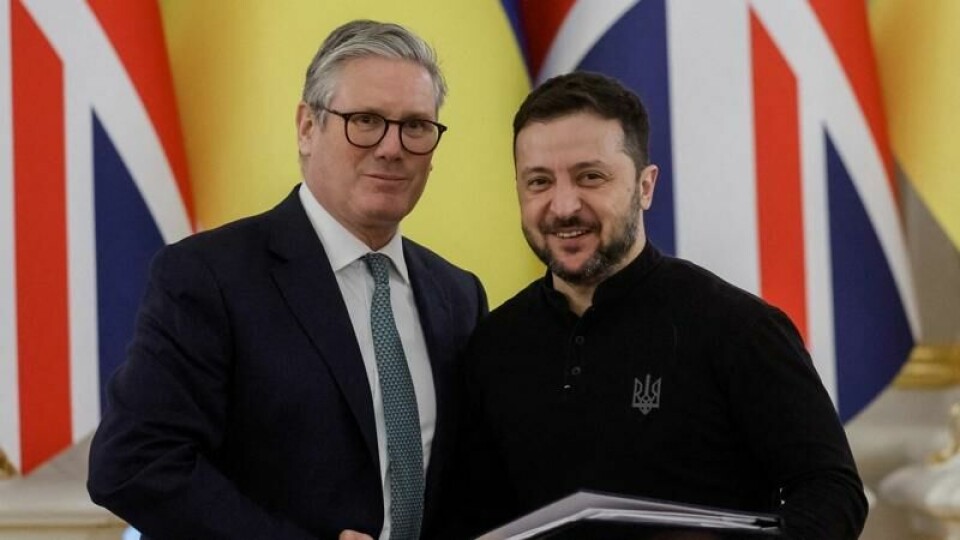 Den britiske statsministeren Keir Starmer og Ukrainas president Volodymyr Zelenskyj.