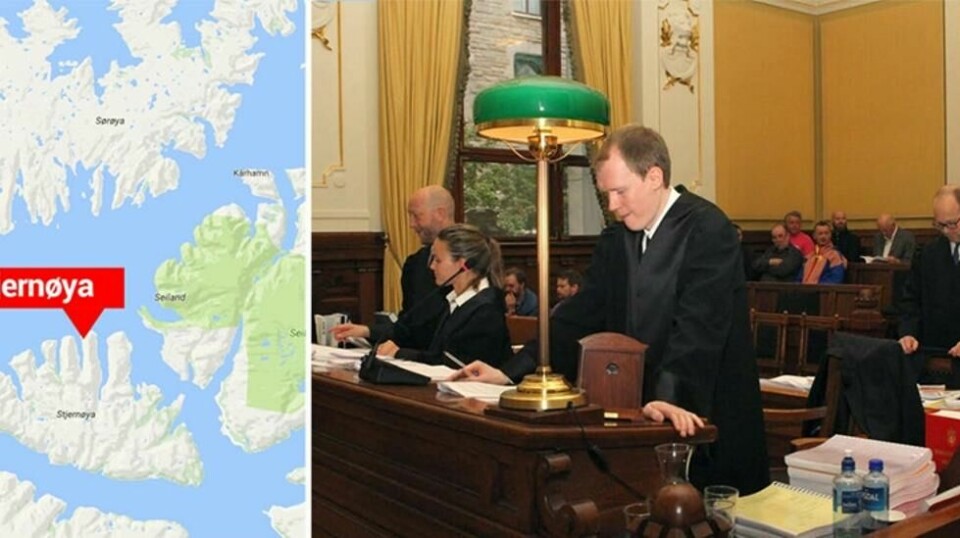 STRIDEN OM FINNMARK: Stjernøya eies ikke av reindriftssamene, fastslår Høyesterett. Bilde fra Høyesteretts behandling av saken.