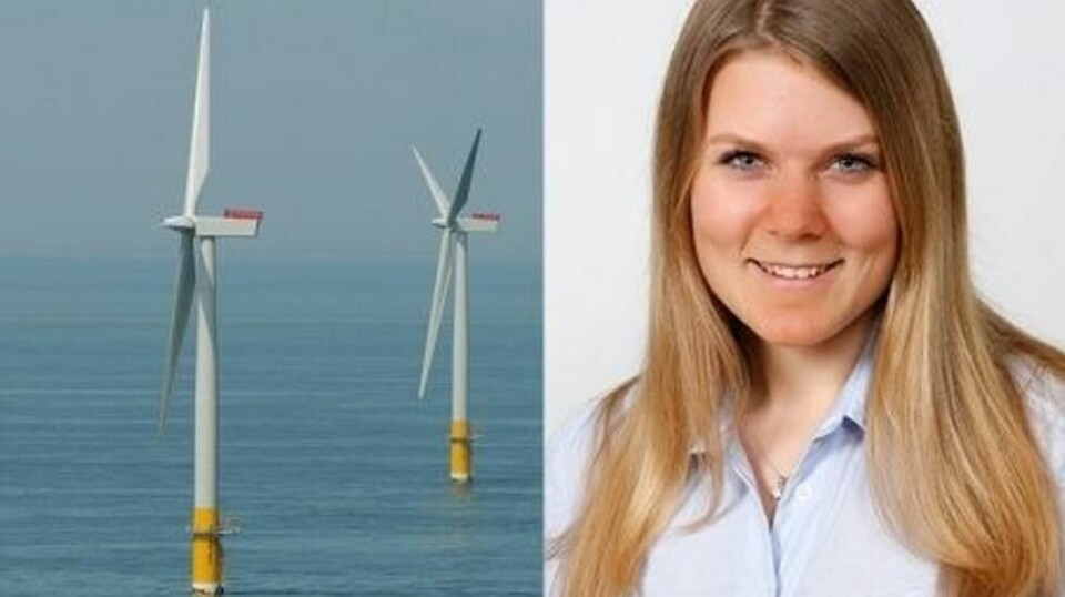 HEIDRA: Nyleg fekk Sunniva Bratt Slette (foto) og Synne Mari Pedersen heider for si masteroppgåve om grøn økonomi. I Storbritannia har ein grøn investeringsbank skote fart i vindkraftsatsinga.