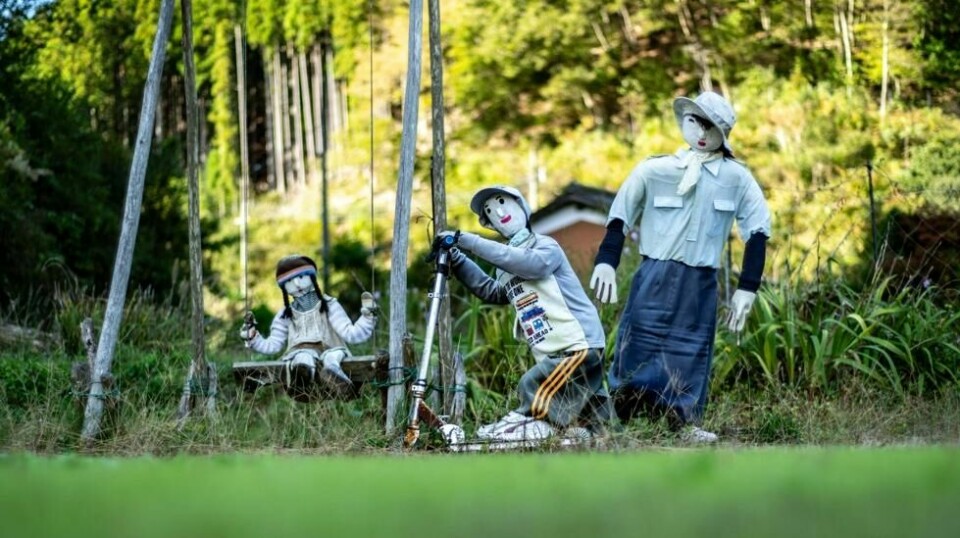 Denne dukkefamilien er å finne i den lille landsbyen Ichinono.