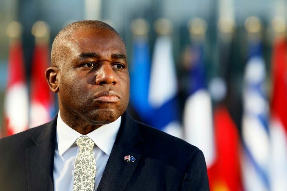 Den britiske utenriksministeren David Lammy under Nato-møtet fredag.